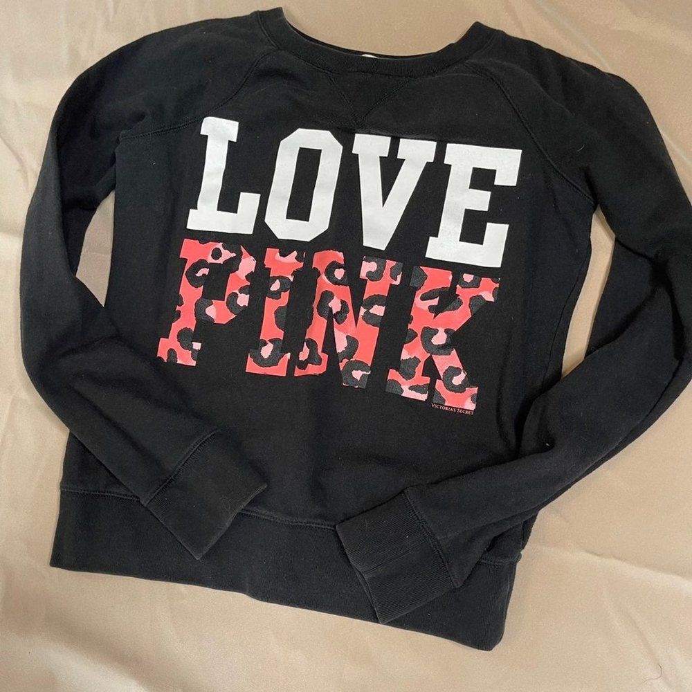 Pink Victoria’s Secret “love pink” crewneck Sweater